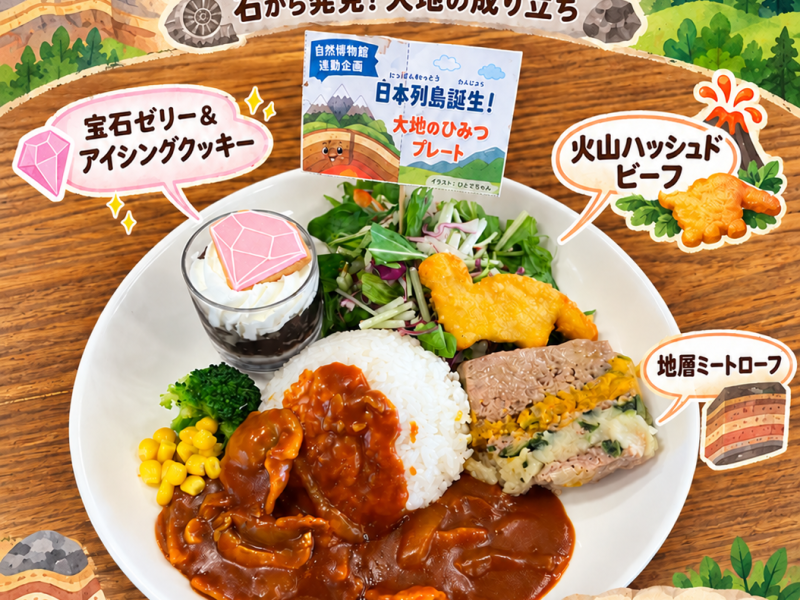 自然博物館企画連動プレート第２弾！「日本列島誕生のひみつ」をおいしく楽しもう